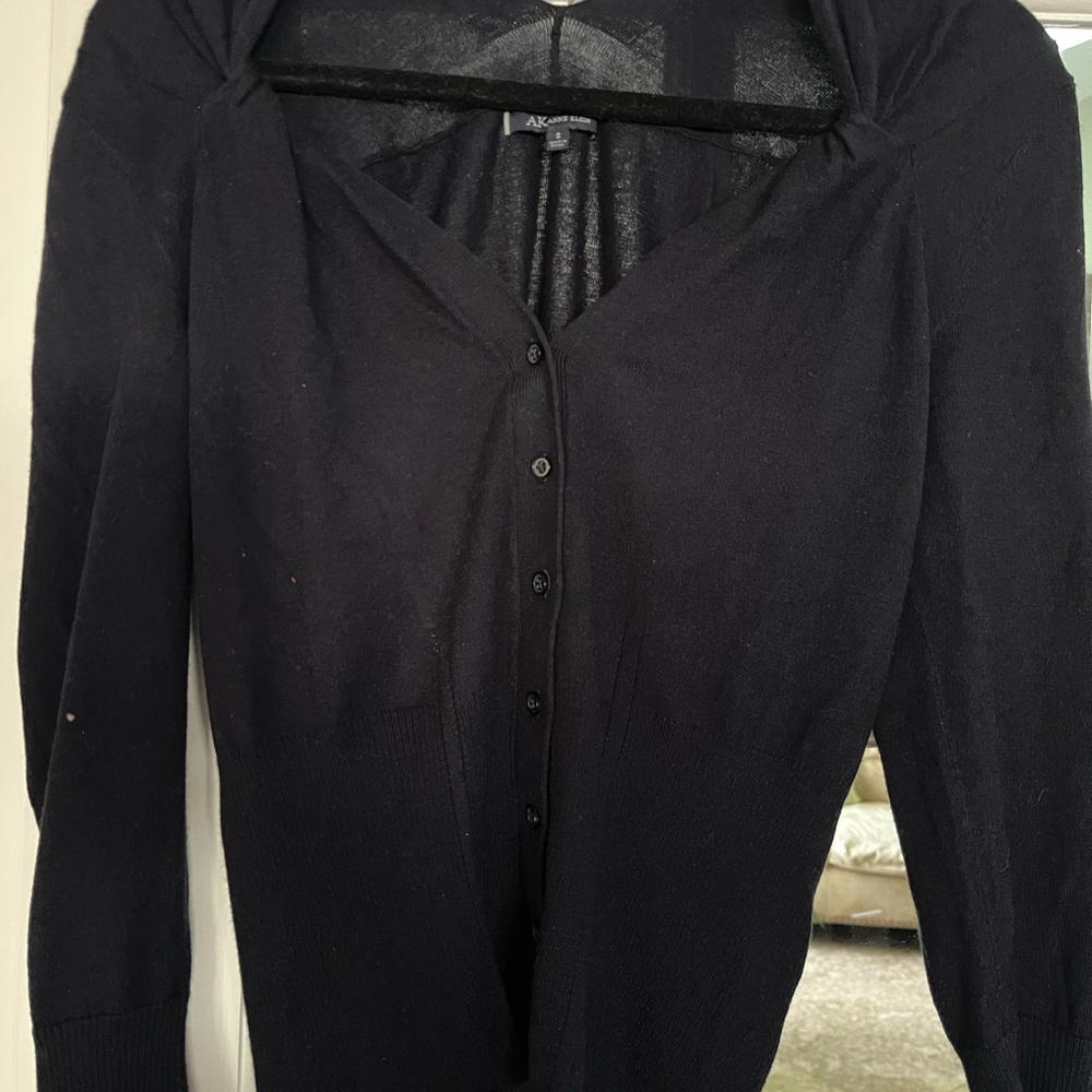 AK Black Button-Up Cardigan